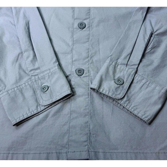 Old Navy Button Front Shirt Built-In-Flex Blue Salt Mens XXL - Picture 4 of 8